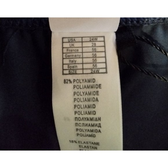 Women's 24W Navy Blue Minxueer Plus Size Swim Suit Bottoms New with Tags - Picture 4 of 11